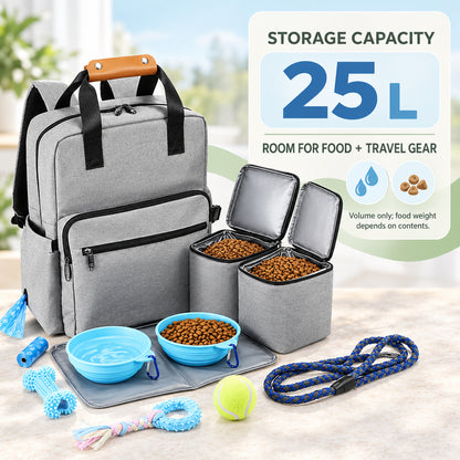 Large Oxford Fabric Pet Food Travel Backpack, 2 Colors, By GAVPEPY image 4 - 03-Product-Facts.jpg