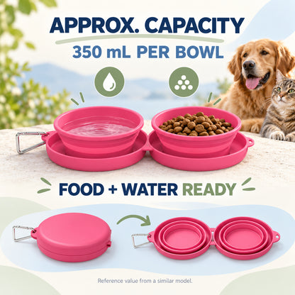 Foldable TPE Double Pet Travel Bowl, 2 Colors, By GAVPEPY image 4 - 03-Product-Facts.jpg