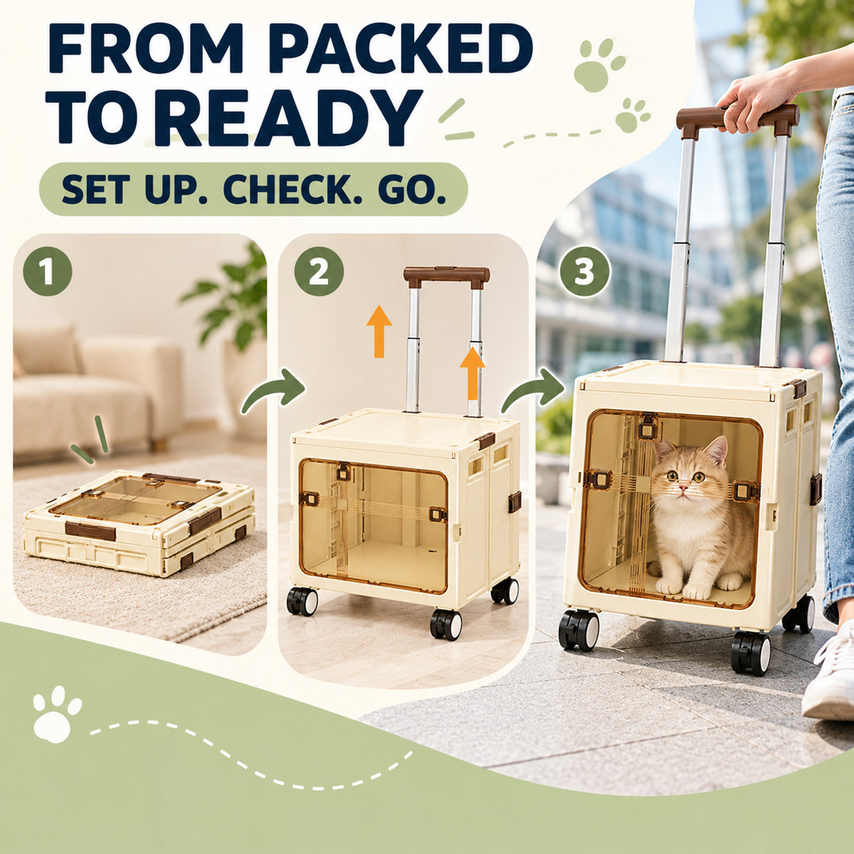 Hard-Shell Rolling Pet Carrier, 2 Colors, 2 Sizes & 2 Styles, By GAVPEPY image 4 - 03-Product-Facts.jpg