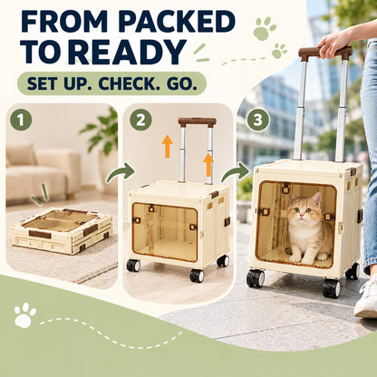 Hard-Shell Rolling Pet Carrier, 2 Colors, 2 Sizes & 2 Styles, By GAVPEPY image 4 - 03-Product-Facts.jpg