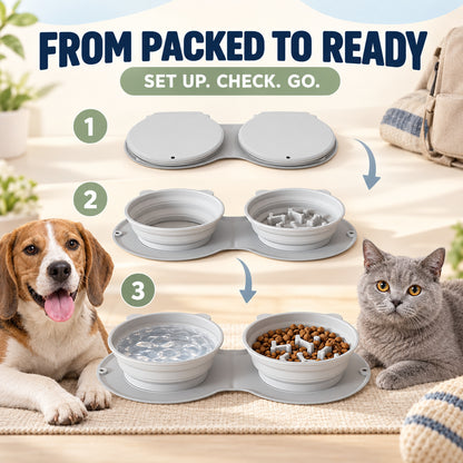 Collapsible Silicone Double Slow-Feeder Pet Bowl, By GAVPEPY image 4 - 03-Product-Facts.jpg