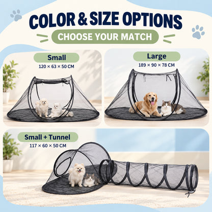 Foldable Green Pet Travel Tent, 3 Configurations, By GAVPEPY image 5 - 04-Options.jpg