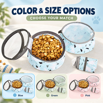 Portable Collapsible Silicone Pet Bowl, 2 Colors, By GAVPEPY image 5 - 04-Options.jpg