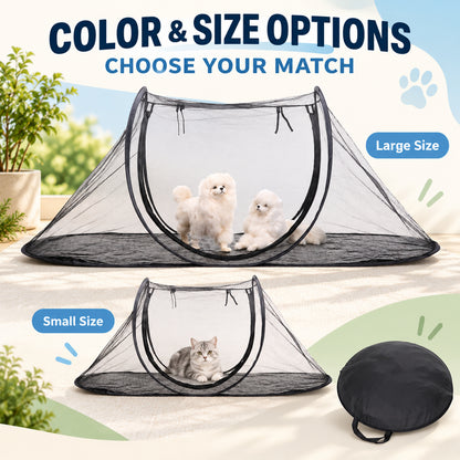 Foldable Oval Pet Travel Tent, 2 Sizes, By GAVPEPY image 5 - 04-Options.jpg