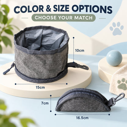 Foldable Oxford Fabric Pet Bowl, 2 Packages, By GAVPEPY image 5 - 04-Options.jpg