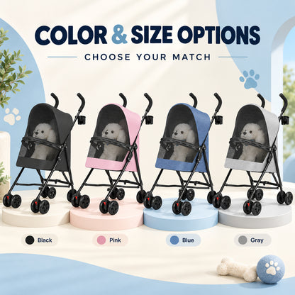 Foldable Pet Stroller, 4 Colors, By GAVPEPY image 5 - 04-Options.jpg