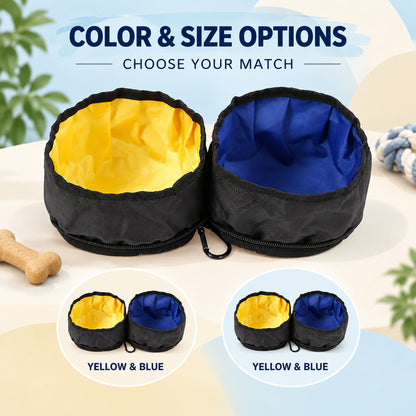 Foldable Nylon Double Pet Travel Bowl, By GAVPEPY image 5 - 04-Options.jpg