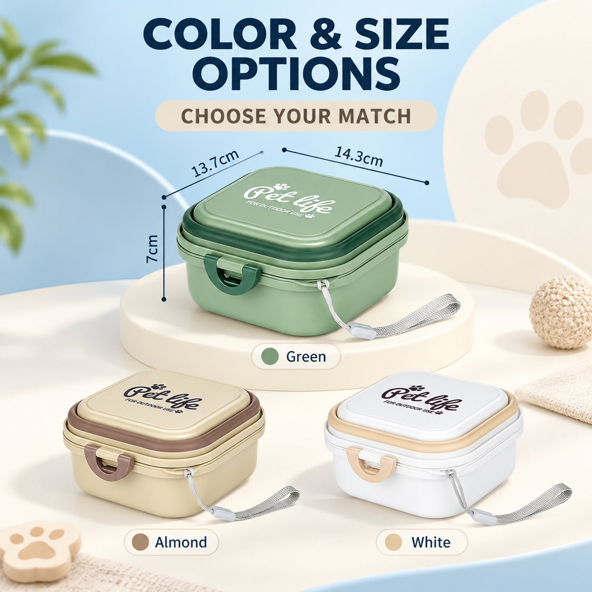 400 ml Collapsible Pet Travel Bowl, 3 Colors, By GAVPEPY image 5 - 04-Options.jpg