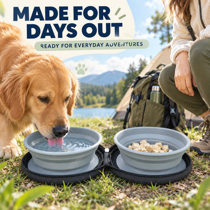Collapsible Canvas Pet Travel Bowl, 17.5 x 17 x 4.9 cm, By GAVPEPY image 6 - 05-Travel-Ready.jpg