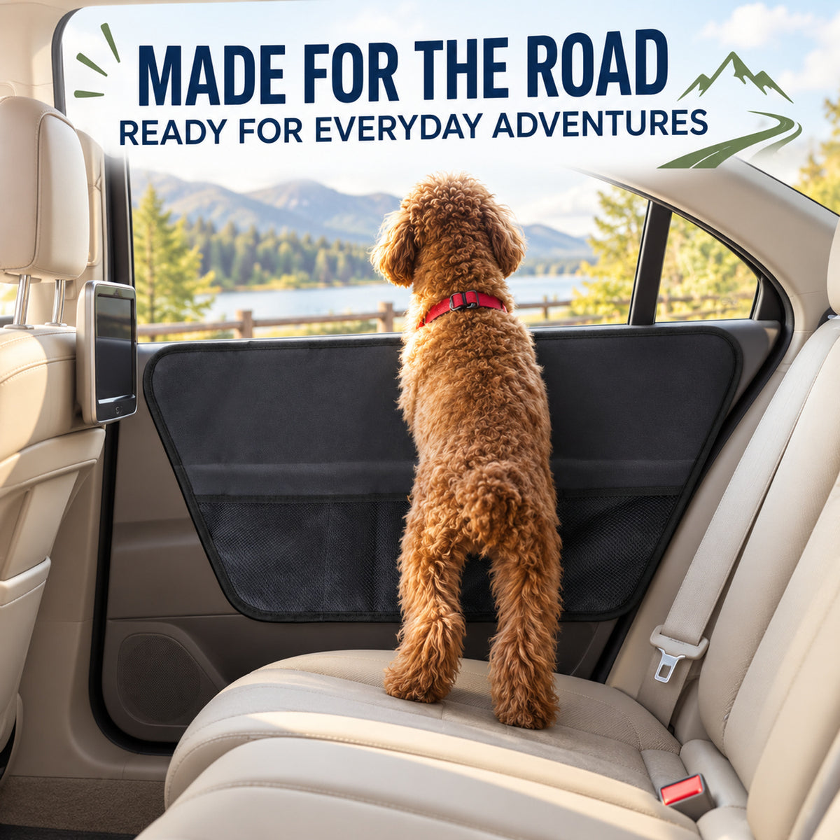 Oxford Fabric Vehicle Door Panel Pet Protector, 73 x 43 cm, By GAVPEPY image 6 - 05-Travel-Ready.jpg