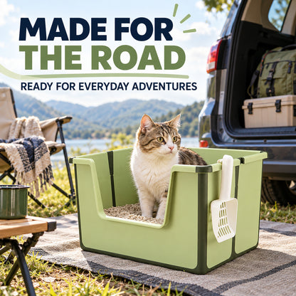 Collapsible PP Travel Litter Box, 2 Colors, By GAVPEPY image 6 - 05-Travel-Ready.jpg