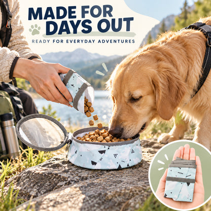Portable Collapsible Silicone Pet Bowl, 2 Colors, By GAVPEPY image 6 - 05-Travel-Ready.jpg
