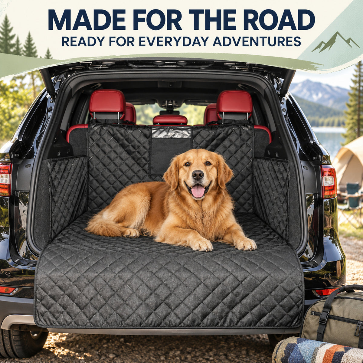 600D Oxford Fabric Vehicle Cargo Area Pet Protector, By GAVPEPY image 6 - 05-Travel-Ready.jpg