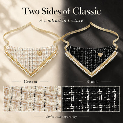 GAVPEPY Polyester Tweed-Look Triangle Pet Bib, Size S, 5 color or pattern options, for photos, celebrations, walks and everyday pet outfits; a neckwear accessory for everyday outfits, portraits and special occasions image 5 - 05-明暗双款.jpg