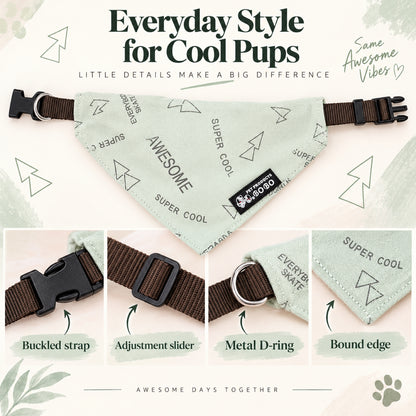 GAVPEPY Printed Pet Bandana, Sizes Small, Large, Yellow, Blue, Orange, Green, for photos, celebrations, walks and everyday pet outfits; a neckwear accessory for everyday outfits, portraits and special occasions image 5 - 05-扣带结构.jpg