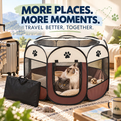 Foldable Black Pet Playpen with Carry Bag, 3 Sizes, By GAVPEPY image 7 - 06-Lifestyle.jpg