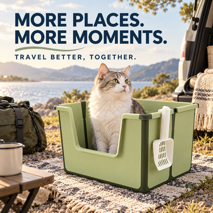 Collapsible PP Travel Litter Box, 2 Colors, By GAVPEPY image 7 - 06-Lifestyle.jpg
