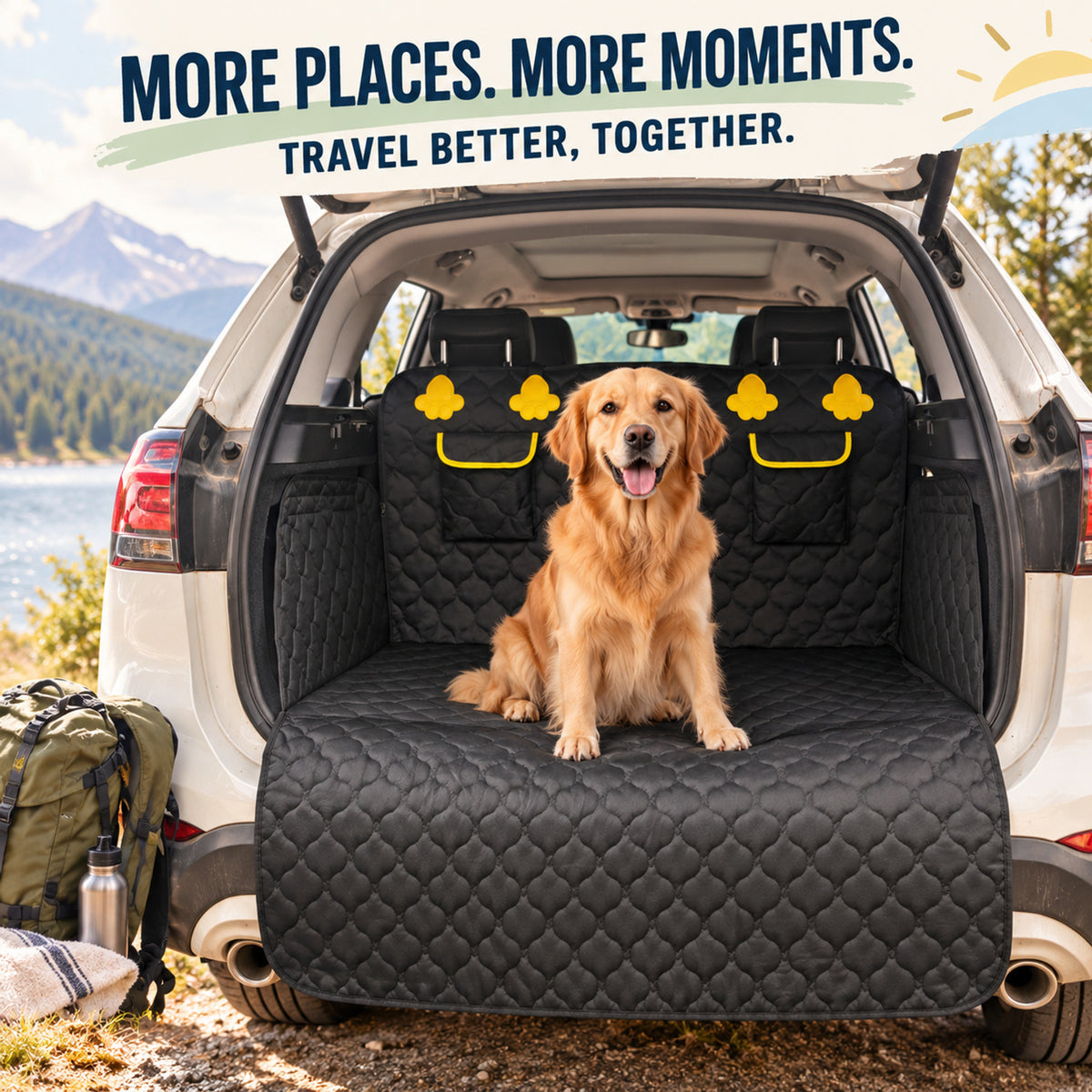 Vehicle Cargo Area Pet Protector, 185 x 104 x 33 cm, By GAVPEPY image 7 - 06-Lifestyle.jpg