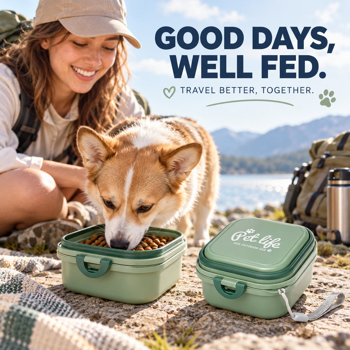 400 ml Collapsible Pet Travel Bowl, 3 Colors, By GAVPEPY image 7 - 06-Lifestyle.jpg