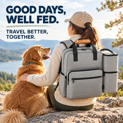 Large Oxford Fabric Pet Food Travel Backpack, 2 Colors, By GAVPEPY image 7 - 06-Lifestyle.jpg