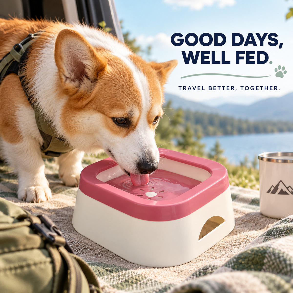 Vehicle Pet Water Bowl with Splash Guard, 3 Colors, By GAVPEPY image 7 - 06-Lifestyle.jpg