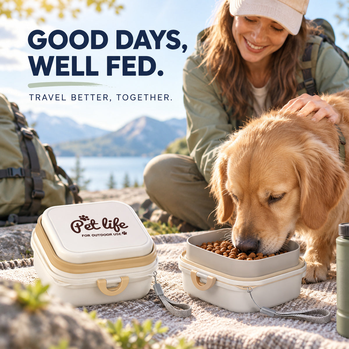 Upgraded 800 ml Collapsible Pet Travel Bowl, 3 Colors, By GAVPEPY image 7 - 06-Lifestyle.jpg