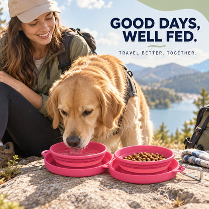 Foldable TPE Double Pet Travel Bowl, 2 Colors, By GAVPEPY image 7 - 06-Lifestyle.jpg