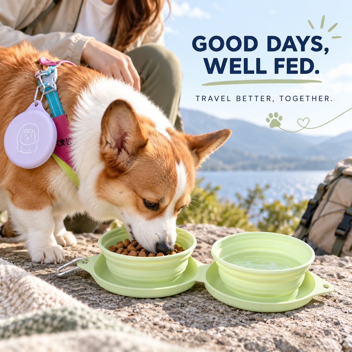 Collapsible Silicone Pet Travel Bowls, 33 Styles, By GAVPEPY image 7 - 06-Lifestyle.jpg