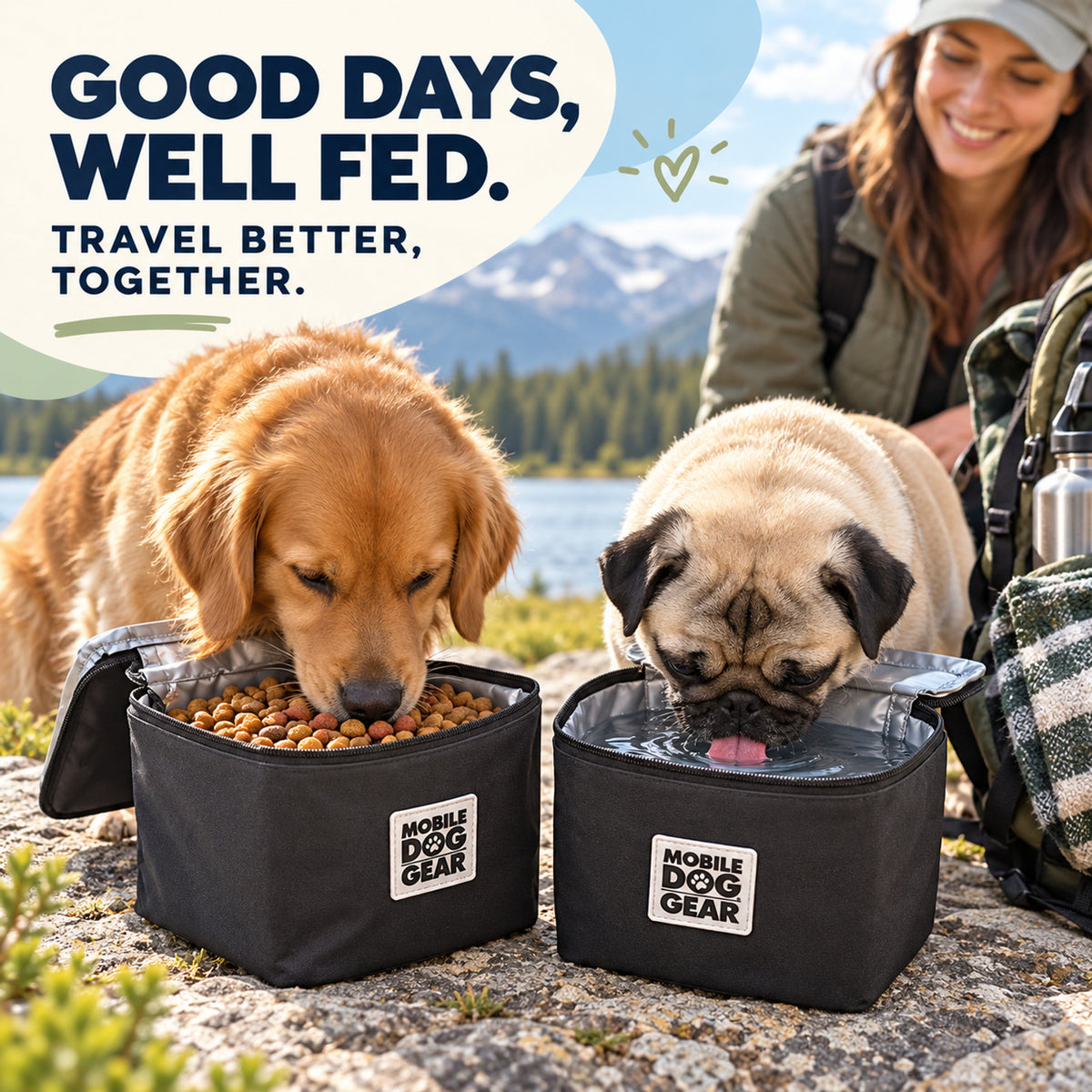 Foldable Oxford Fabric Double Pet Travel Bowl, By GAVPEPY image 7 - 06-Lifestyle.jpg