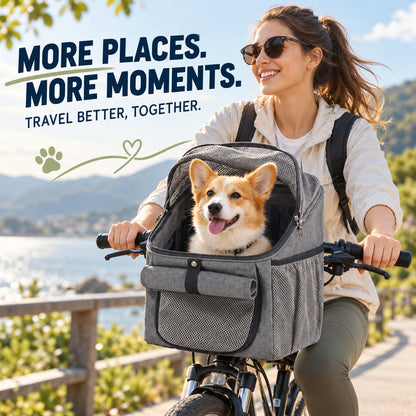 Quick-Release Bicycle Pet Carrier, 3 Colors, By GAVPEPY image 7 - 06-Lifestyle.jpg