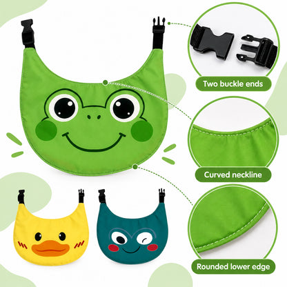 GAVPEPY Polyester Cartoon Face Pet Bib, Sizes XXL, XL, L, M, S, Yellow, Blue, Green, for photos, celebrations, walks and everyday pet outfits; a neckwear accessory for everyday outfits, portraits and special occasions image 6 - 06-插扣结构.jpg