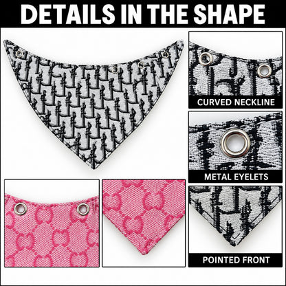 GAVPEPY Polyamide Adjustable Printed Pet Bandana, Sizes S, M, L, Khaki, Pink, for photos, celebrations, walks and everyday pet outfits; a neckwear accessory for everyday outfits, portraits and special occasions image 6 - 06-孔眼廓形.jpg