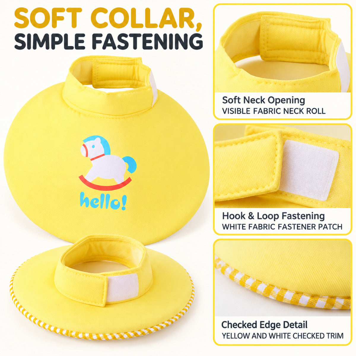 GAVPEPY Polyester Printed Pet Bib, Sizes S, M, L, XL, Yellow, White, Red, for photos, celebrations, walks and everyday pet outfits; a neckwear accessory for everyday outfits, portraits and special occasions image 6 - 06-领圈与魔术贴.jpg