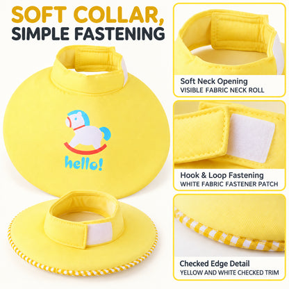 GAVPEPY Polyester Printed Pet Bib, Sizes S, M, L, XL, Yellow, White, Red, for photos, celebrations, walks and everyday pet outfits; a neckwear accessory for everyday outfits, portraits and special occasions image 6 - 06-领圈与魔术贴.jpg