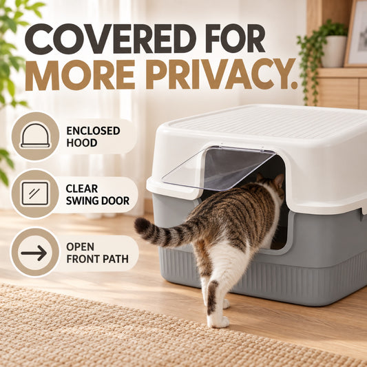 GAVPEPY Extra Large Enclosed Cat Litter Box, 2 Options image 2 - 1.jpg