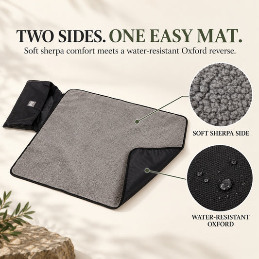 Sherpa Outdoor Pet Blanket, 2 Colors, By GAVPEPY image 2 - 1.jpg