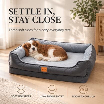 Egg-Crate Foam Bolster Pet Bed, 2 Sizes, By GAVPEPY image 2 - 1.jpg