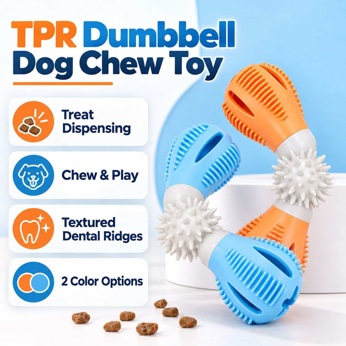TPR Treat Dispensing Dog Toy, 2 Styles, By GAVPEPY image 2 - 1.jpg