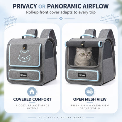 Foldable Ventilated Pet Carrier Backpack, 3 Colors, By GAVPEPY image 2 - 1.jpg