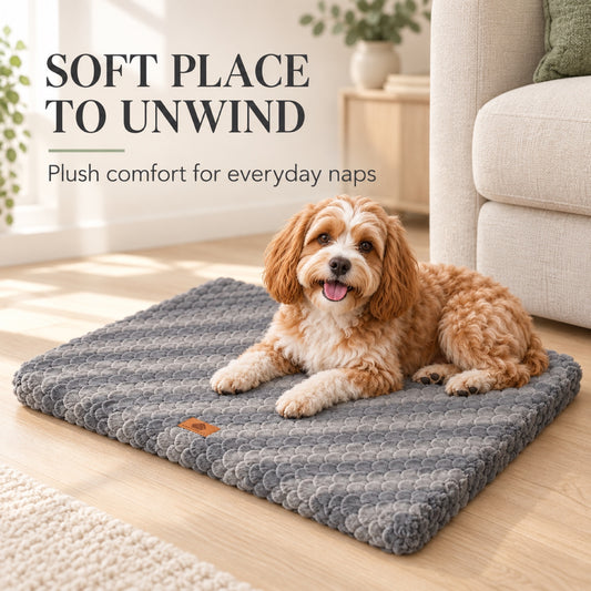 Removable-Cover Pet Bed Mat, 4 Colors & 5 Sizes, By GAVPEPY image 2 - 1.jpg