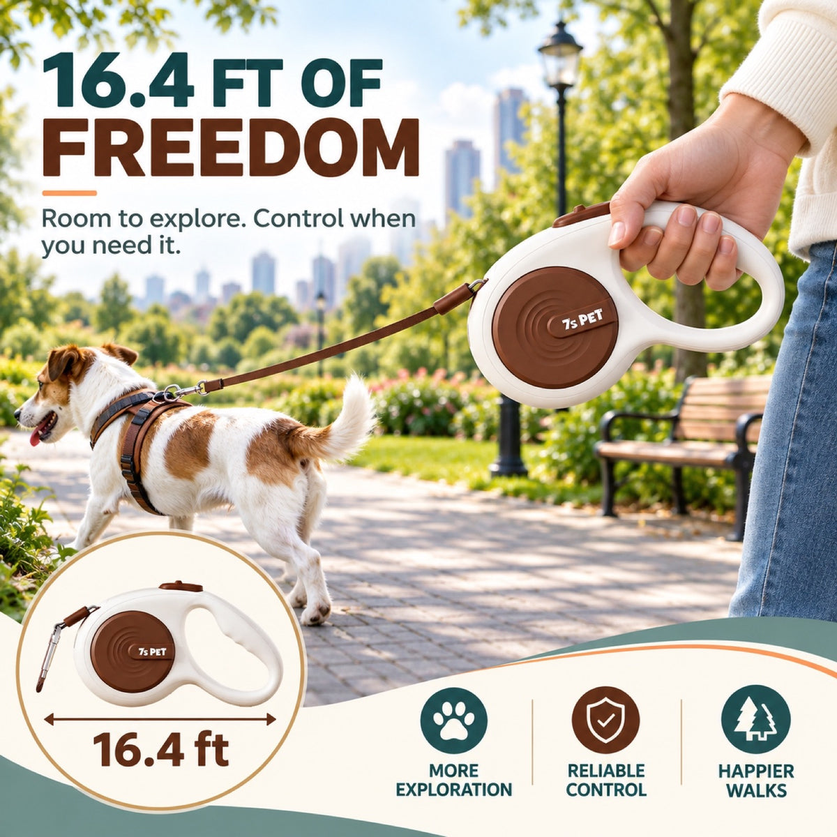 5 m Retractable Dog Leash with Optional P Chain, 6 Options, By GAVPEPY image 2 - 1.jpg