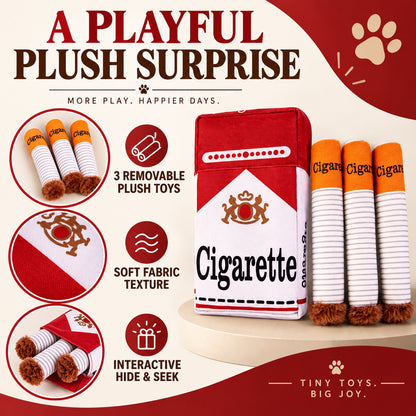 Plush Cigarette Squeaky Dog Toy, 2 Options, By GAVPEPY image 2 - 1.jpg