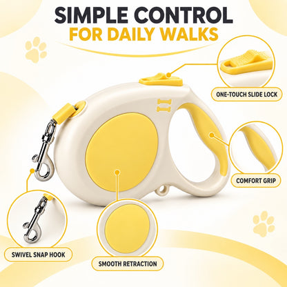 Shell-Shaped Retractable Dog Leash, 3 Colors and 2 Lengths, By GAVPEPY image 2 - 1.jpg