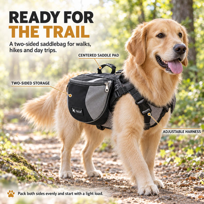Dog Saddle Backpack, 3 Sizes and 2 Finishes, By GAVPEPY image 2 - 1.jpg
