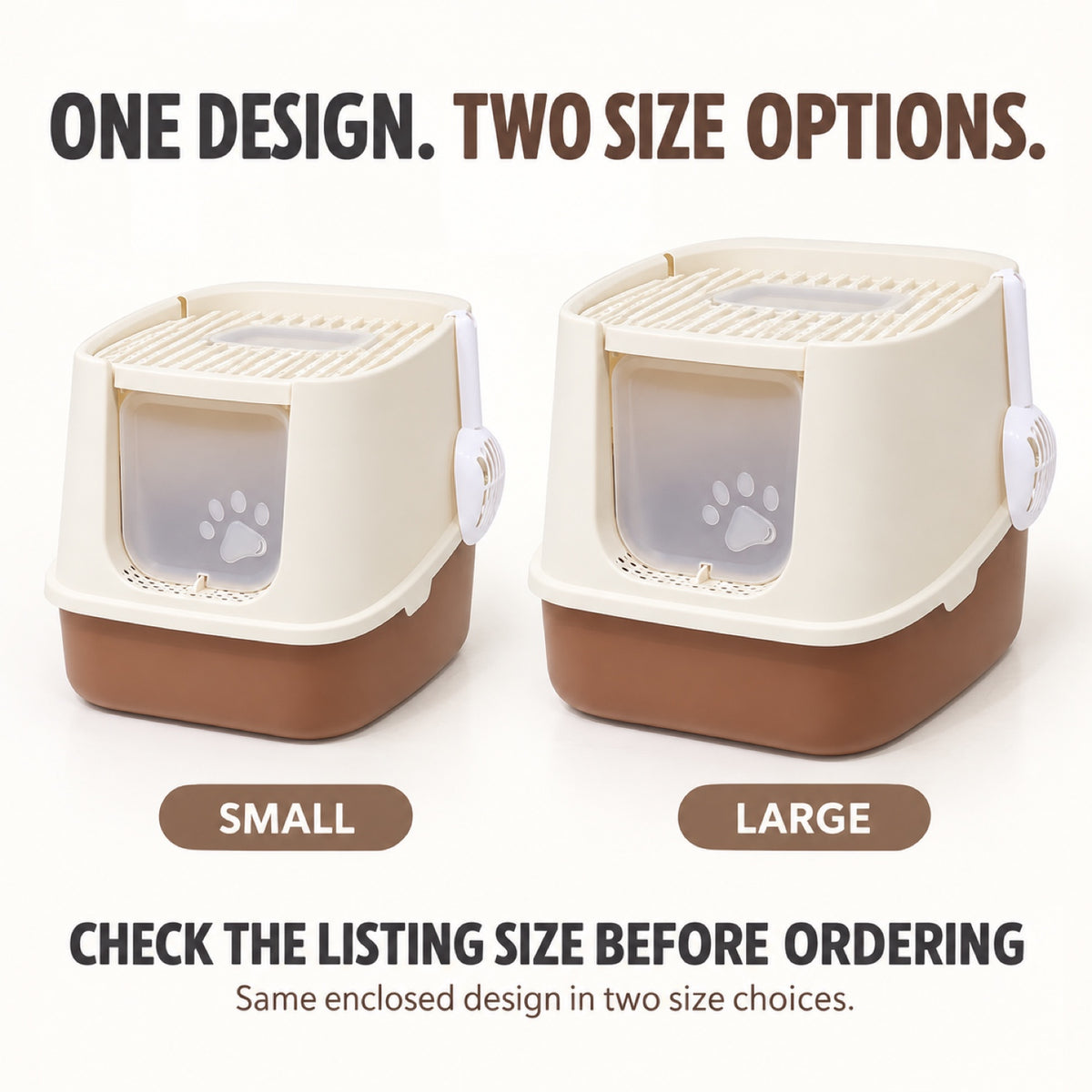 GAVPEPY Extra Large Top-Entry Enclosed Cat Litter Box, 2 Options image 2 - 1.jpg