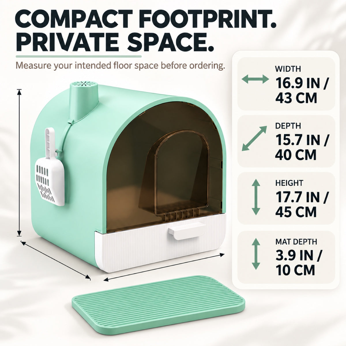 GAVPEPY Drawer Enclosed Cat Litter Box, 6 Options image 2 - 1.jpg