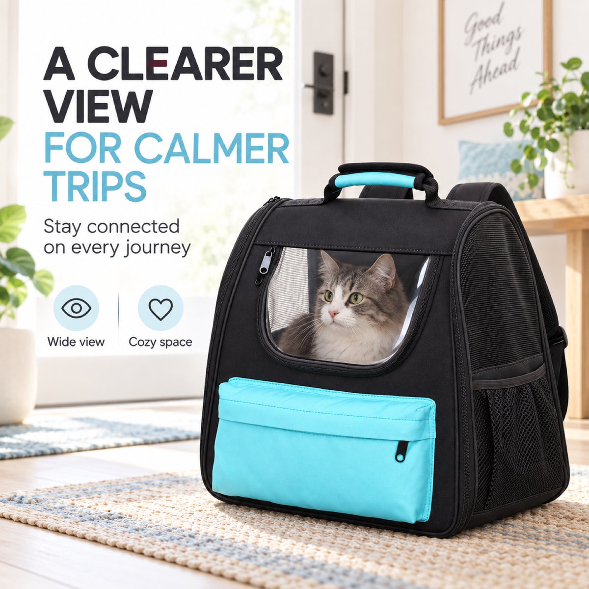 Transparent-Window Pet Carrier Backpack, 4 Colors, By GAVPEPY image 2 - 1.jpg