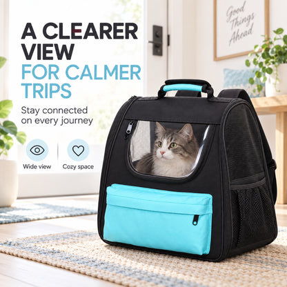 Transparent-Window Pet Carrier Backpack, 4 Colors, By GAVPEPY image 2 - 1.jpg