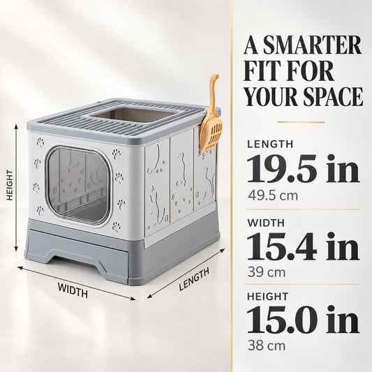 GAVPEPY Foldable High-Sided Cat Litter Box, 2 Options image 2 - 1.jpg