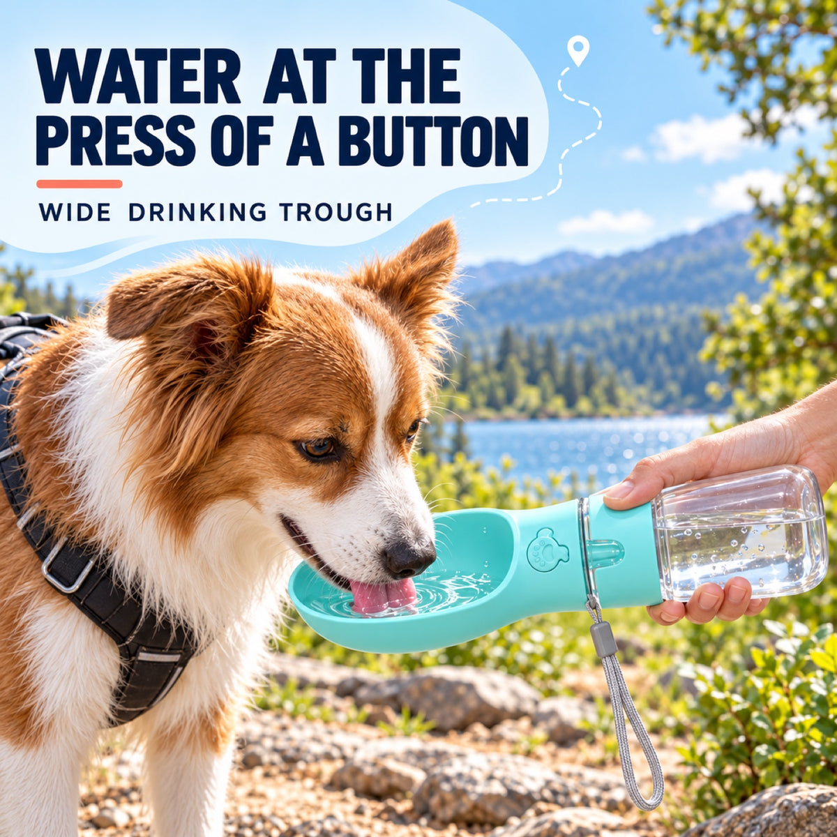 Portable Pet Water Bottle, 350 or 550 mL, 3 Colors, By GAVPEPY image 2 - 1.jpg